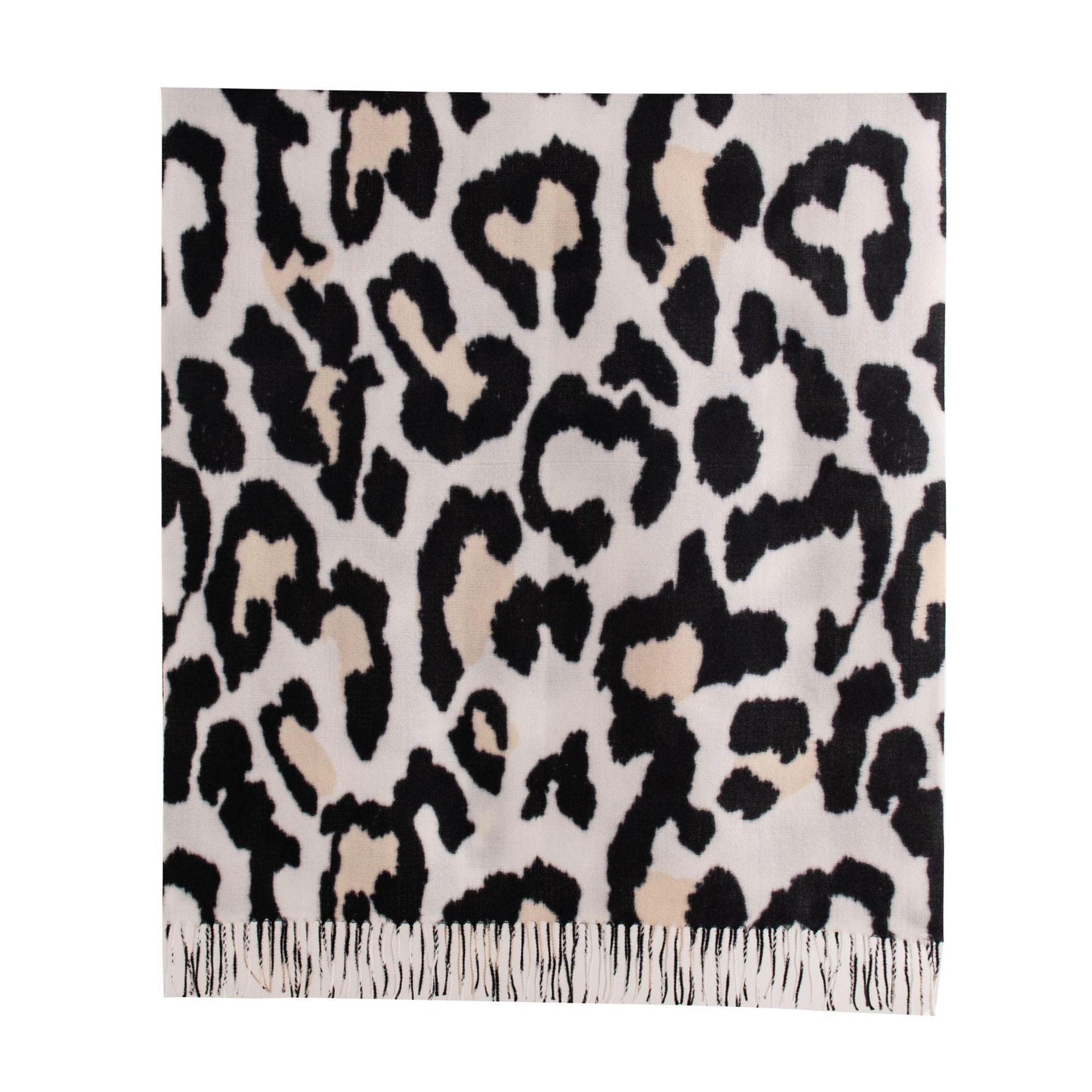 New Personalised Imitation Cashmere Scarf, Soft Warm Shawl, Black Cow Pattern Fashion Scarf for Students and Couples