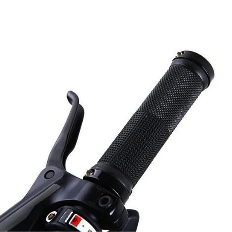 Alloy Lock Bicycle Rubber Grips, Double Aluminum Lock Handlebar Grips, Non Slip Bike Grips