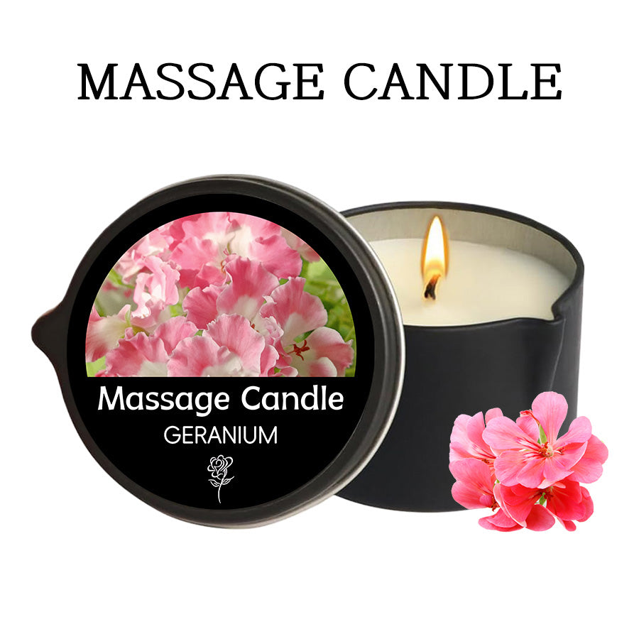 Rose Scented Massage Oil Candle, Aromatherapy Body Oil for Pure Relaxation, Home Spa Gift Set