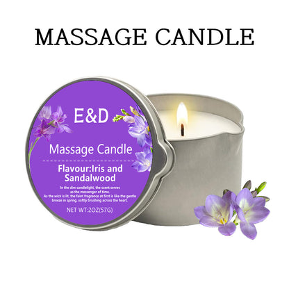 Rose Scented Massage Oil Candle, Aromatherapy Body Oil for Pure Relaxation, Home Spa Gift Set