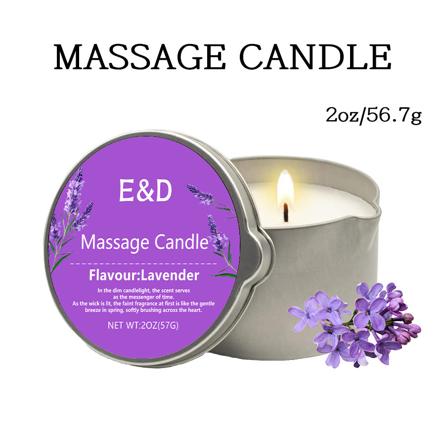 Rose Scented Massage Oil Candle, Aromatherapy Body Oil for Pure Relaxation, Home Spa Gift Set