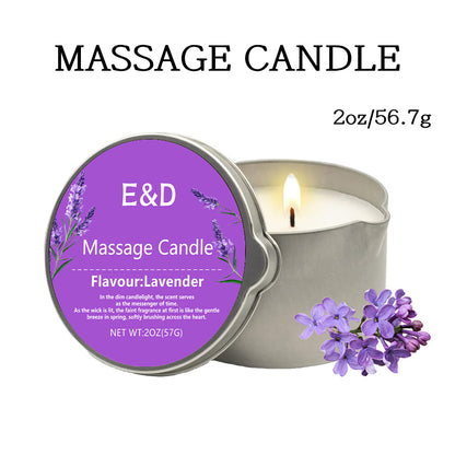 Rose Scented Massage Oil Candle, Aromatherapy Body Oil for Pure Relaxation, Home Spa Gift Set