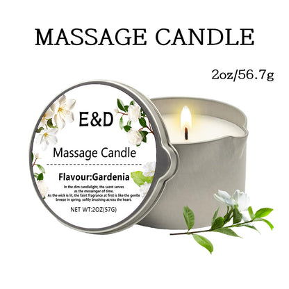 Rose Scented Massage Oil Candle, Aromatherapy Body Oil for Pure Relaxation, Home Spa Gift Set