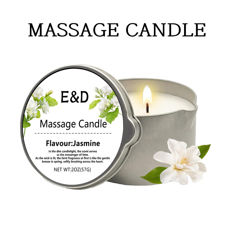 Rose Scented Massage Oil Candle, Aromatherapy Body Oil for Pure Relaxation, Home Spa Gift Set