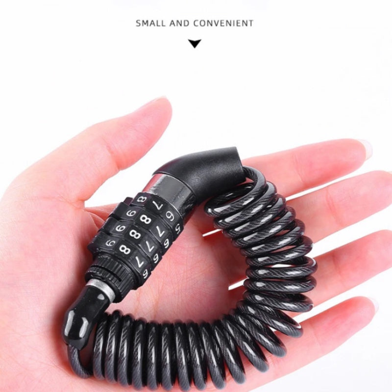 Steel Cable Bicycle Lock, Combination Number Chain, Digit Security Password, Anti Theft Bike Accessory