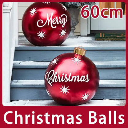 Outdoor Christmas Inflatable Ball, Giant Big Tree Decoration Toy, Large Decor Ornament Without Light