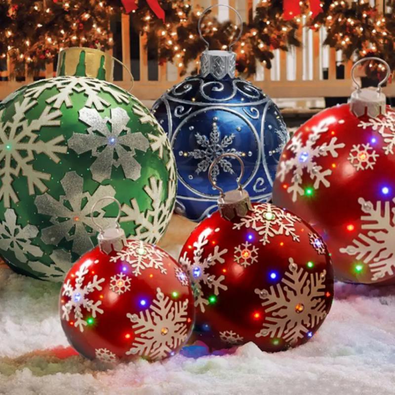 Outdoor Christmas Inflatable Ball Giant Big Tree Decoration Toy Large Decor Ornament Without Light 2