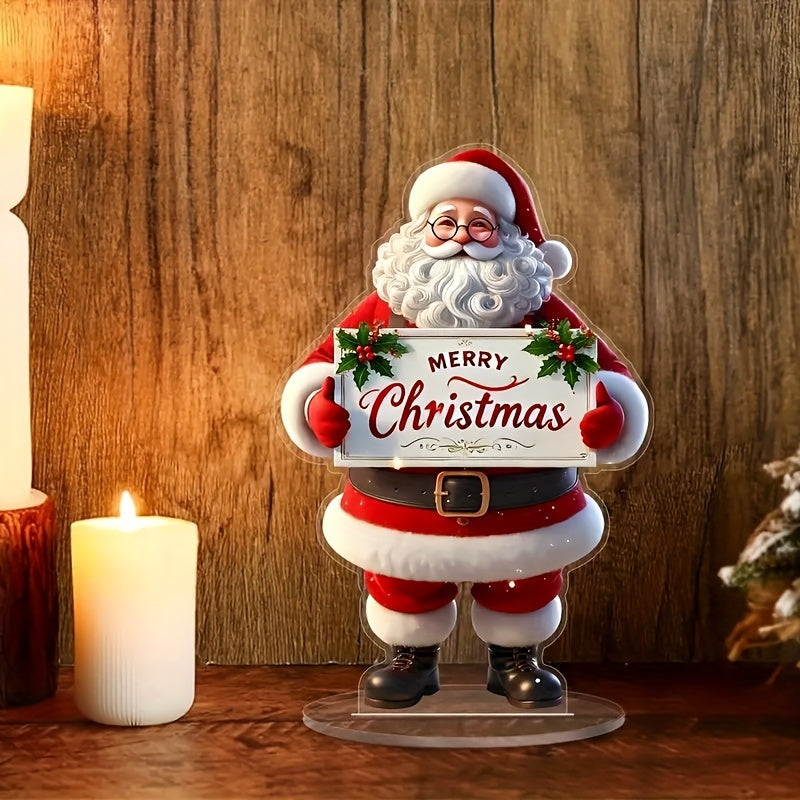 Decorative Art Style Christmas Display Board Acrylic Logo Decoration Multifunctional Festive Decor  4