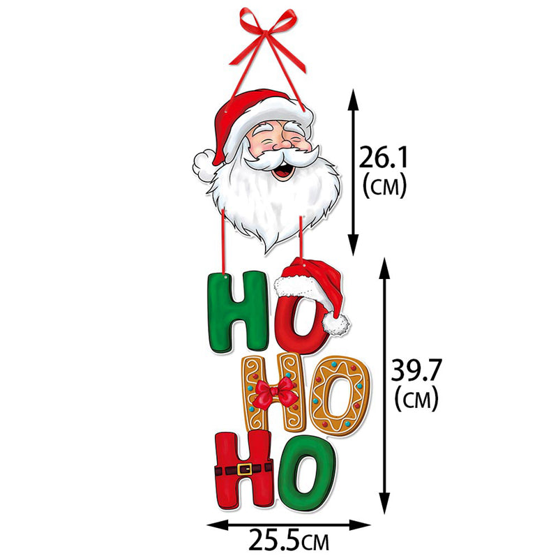 Christmas Door Hanger Snowman And Santa Claus Ornament Holiday Home Decoration Xmas Tree Hanging Pe 8