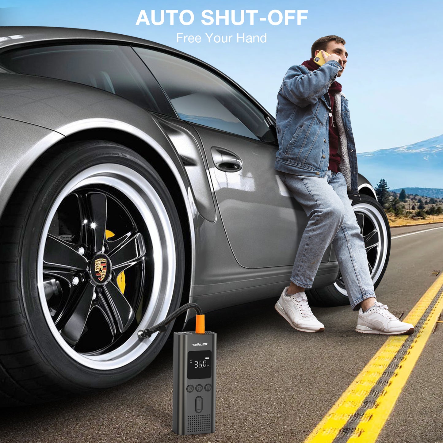 Wireless Portable Air Pump Electric Tire Inflator Car Bike Motorcycle Air Compressor Accessories 3