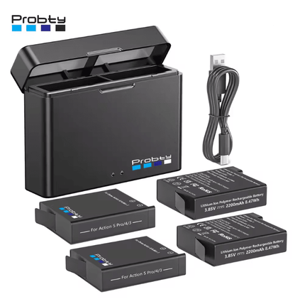 ProCharge 2200mAh Dual Battery Kit with Charger for Action Camera