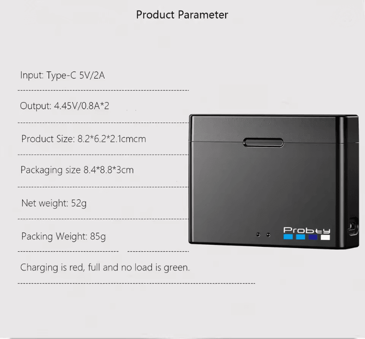 ProCharge 2200mAh Dual Battery Kit With Charger For Action Camera 2