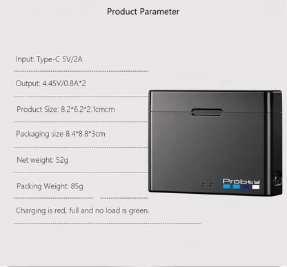 ProCharge 2200mAh Dual Battery Kit With Charger For Action Camera 2