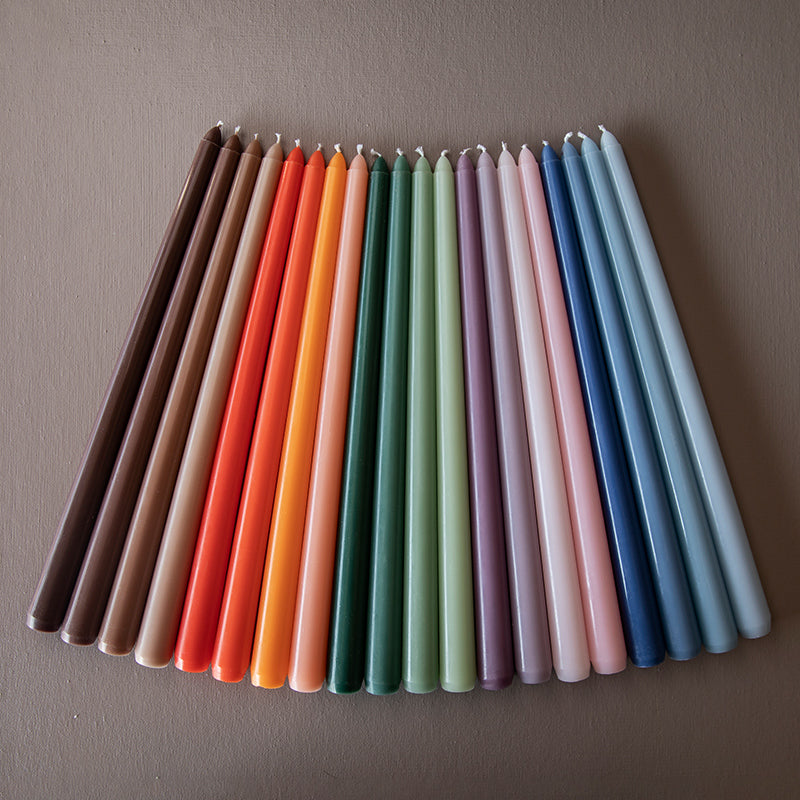 Long Burning Taper Candles, 4 Pack, Dripless Smokeless Unscented, for Home Interior and Valentine's Decor