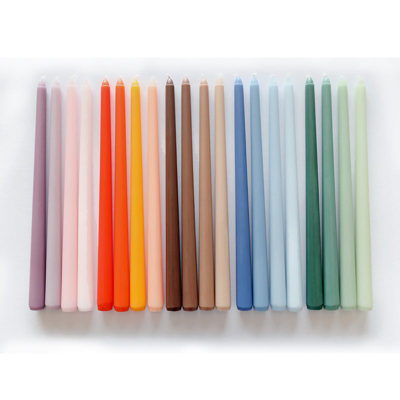 Long Burning Taper Candles, 4 Pack, Dripless Smokeless Unscented, for Home Interior and Valentine's Decor