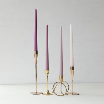 Long Burning Taper Candles, 4 Pack, Dripless Smokeless Unscented, for Home Interior and Valentine's Decor