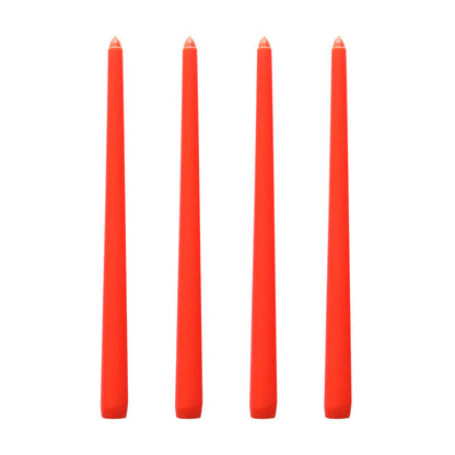 Long Burning Taper Candles, 4 Pack, Dripless Smokeless Unscented, for Home Interior and Valentine's Decor