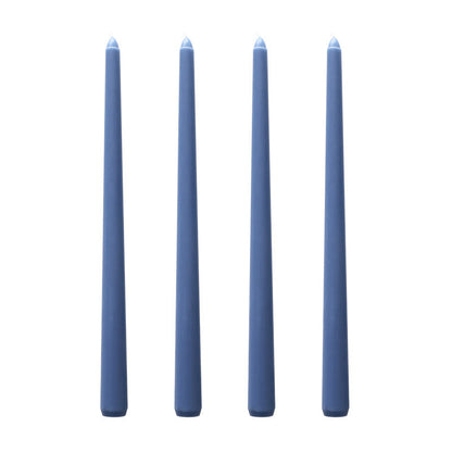 Long Burning Taper Candles, 4 Pack, Dripless Smokeless Unscented, for Home Interior and Valentine's Decor