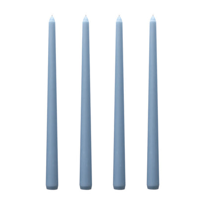 Long Burning Taper Candles, 4 Pack, Dripless Smokeless Unscented, for Home Interior and Valentine's Decor