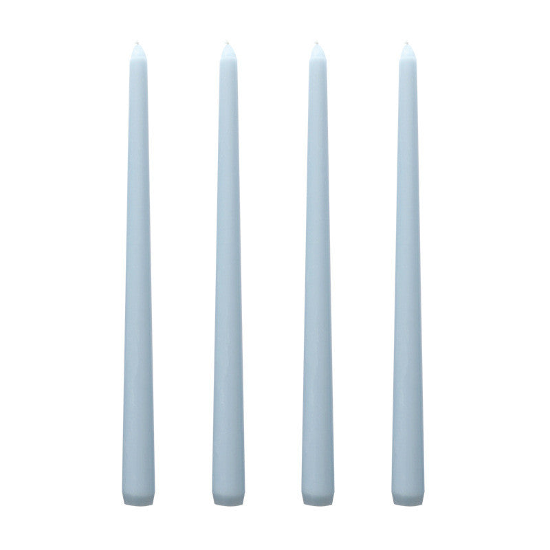 Long Burning Taper Candles, 4 Pack, Dripless Smokeless Unscented, for Home Interior and Valentine's Decor
