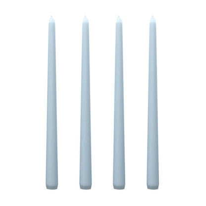 Long Burning Taper Candles, 4 Pack, Dripless Smokeless Unscented, for Home Interior and Valentine's Decor