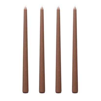 Long Burning Taper Candles, 4 Pack, Dripless Smokeless Unscented, for Home Interior and Valentine's Decor