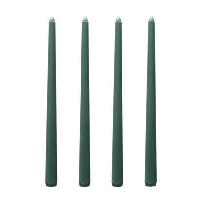 Long Burning Taper Candles, 4 Pack, Dripless Smokeless Unscented, for Home Interior and Valentine's Decor