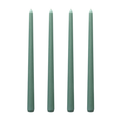 Long Burning Taper Candles, 4 Pack, Dripless Smokeless Unscented, for Home Interior and Valentine's Decor
