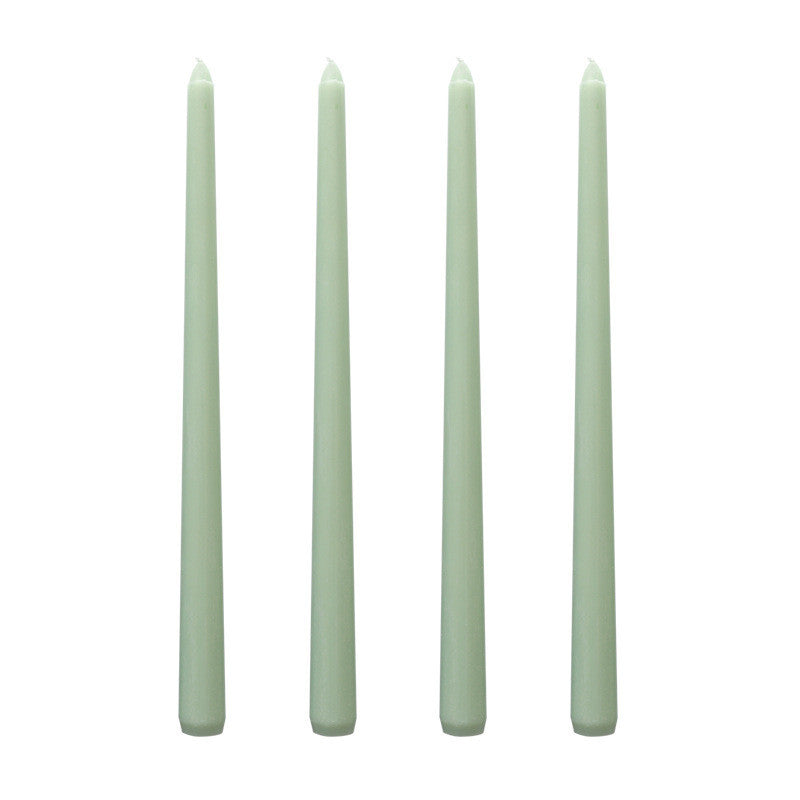 Long Burning Taper Candles, 4 Pack, Dripless Smokeless Unscented, for Home Interior and Valentine's Decor