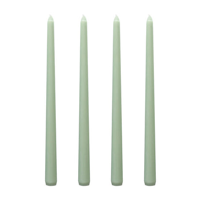 Long Burning Taper Candles, 4 Pack, Dripless Smokeless Unscented, for Home Interior and Valentine's Decor