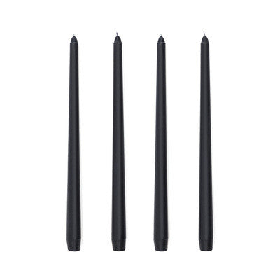 Long Burning Taper Candles, 4 Pack, Dripless Smokeless Unscented, for Home Interior and Valentine's Decor