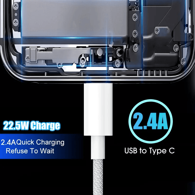 TurboCharge 60W Nylon Braided USBC Cable For IPhone 4