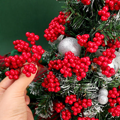 Cherry Stamen For Home Decor Christmas Decoration Red Berry Branches Wedding Wreath Flowers Accesso 2