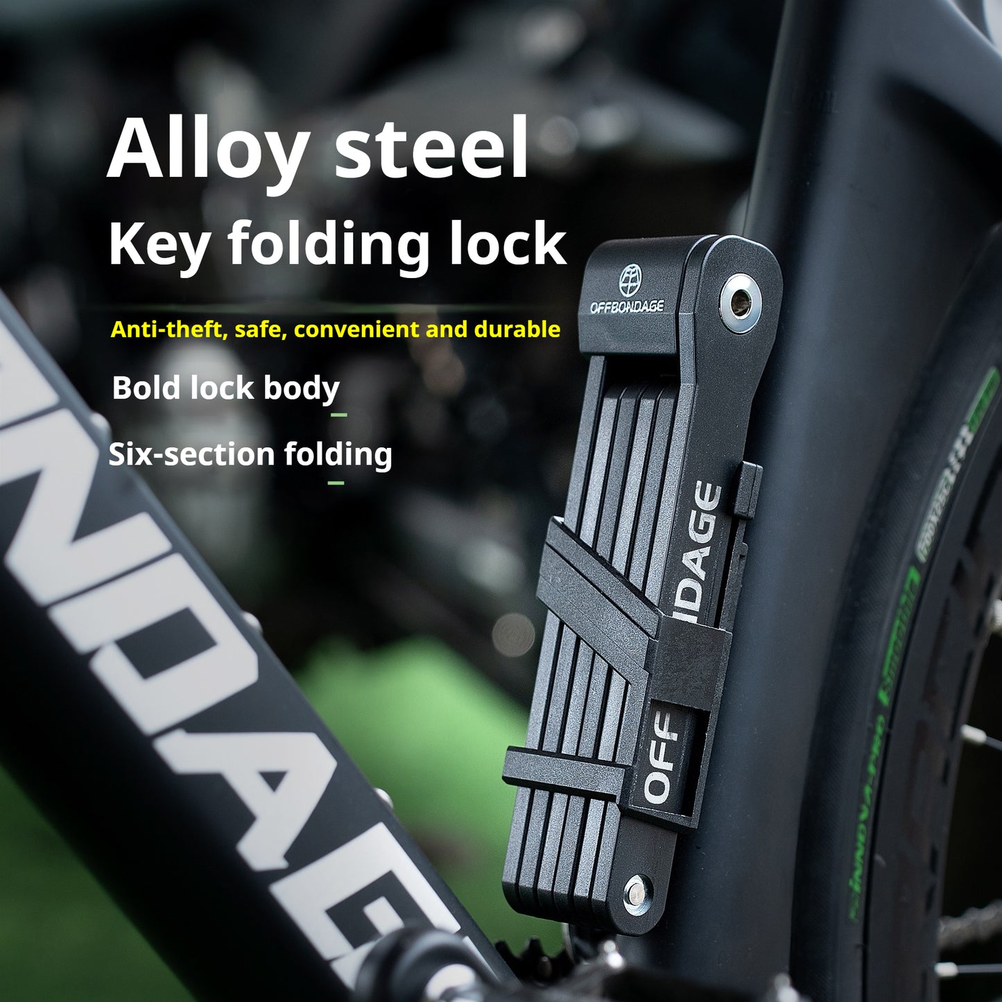 Foldable Bicycle Lock High Security Anti Theft Bike Lock For MTB Road EBike Scooter Durable Folding 1