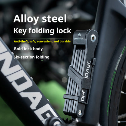 Foldable Bicycle Lock High Security Anti Theft Bike Lock For MTB Road EBike Scooter Durable Folding 1