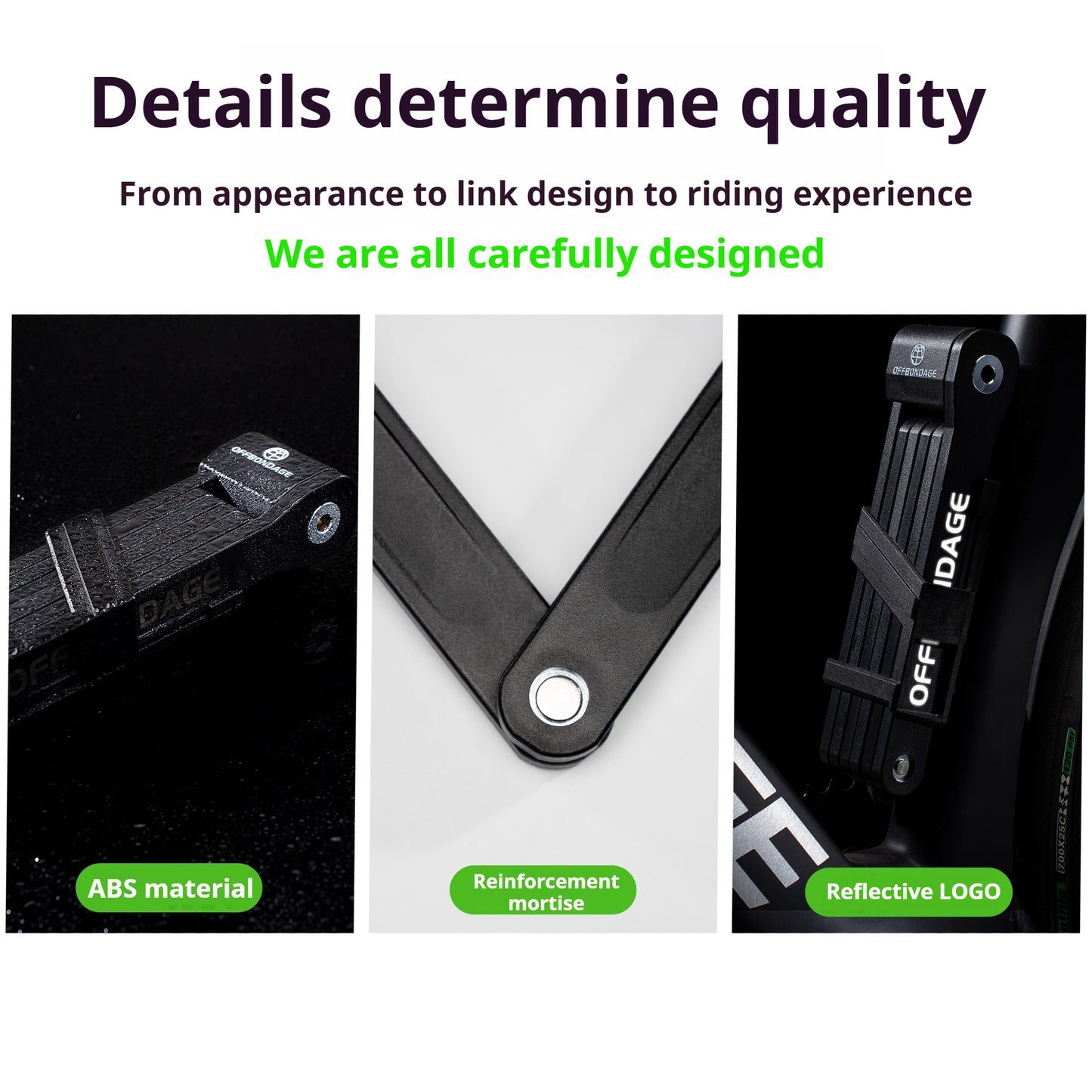 Foldable Bicycle Lock High Security Anti Theft Bike Lock For MTB Road EBike Scooter Durable Folding 3