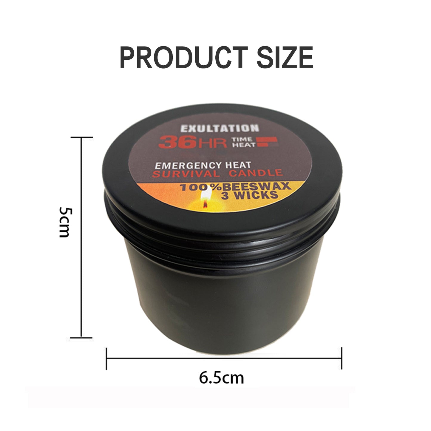 Emergency Candle, Odorless and Eco Friendly, Long Burning Candles for Home, Essential Power Outage Spares with Lid