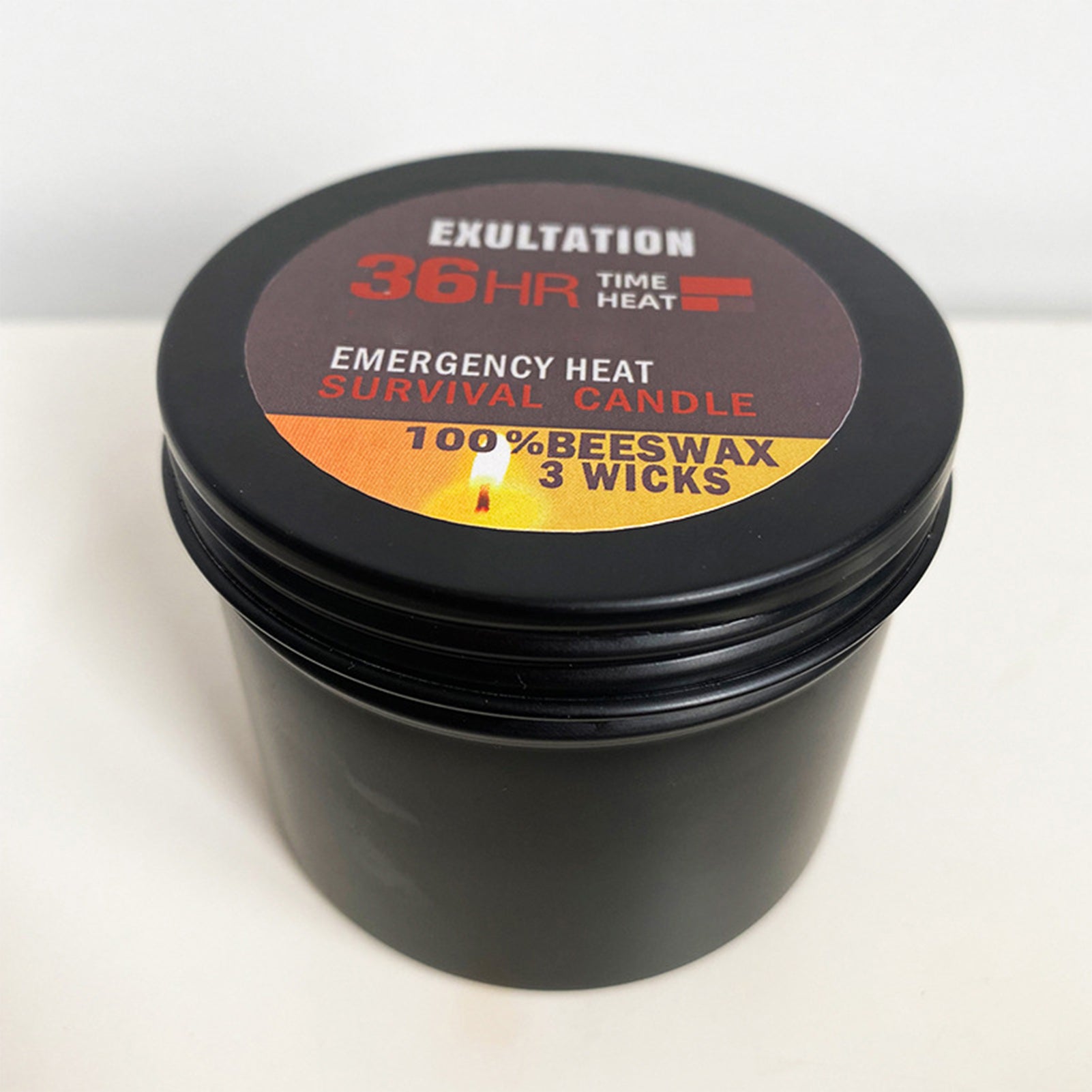Emergency Candle, Odorless and Eco Friendly, Long Burning Candles for Home, Essential Power Outage Spares with Lid