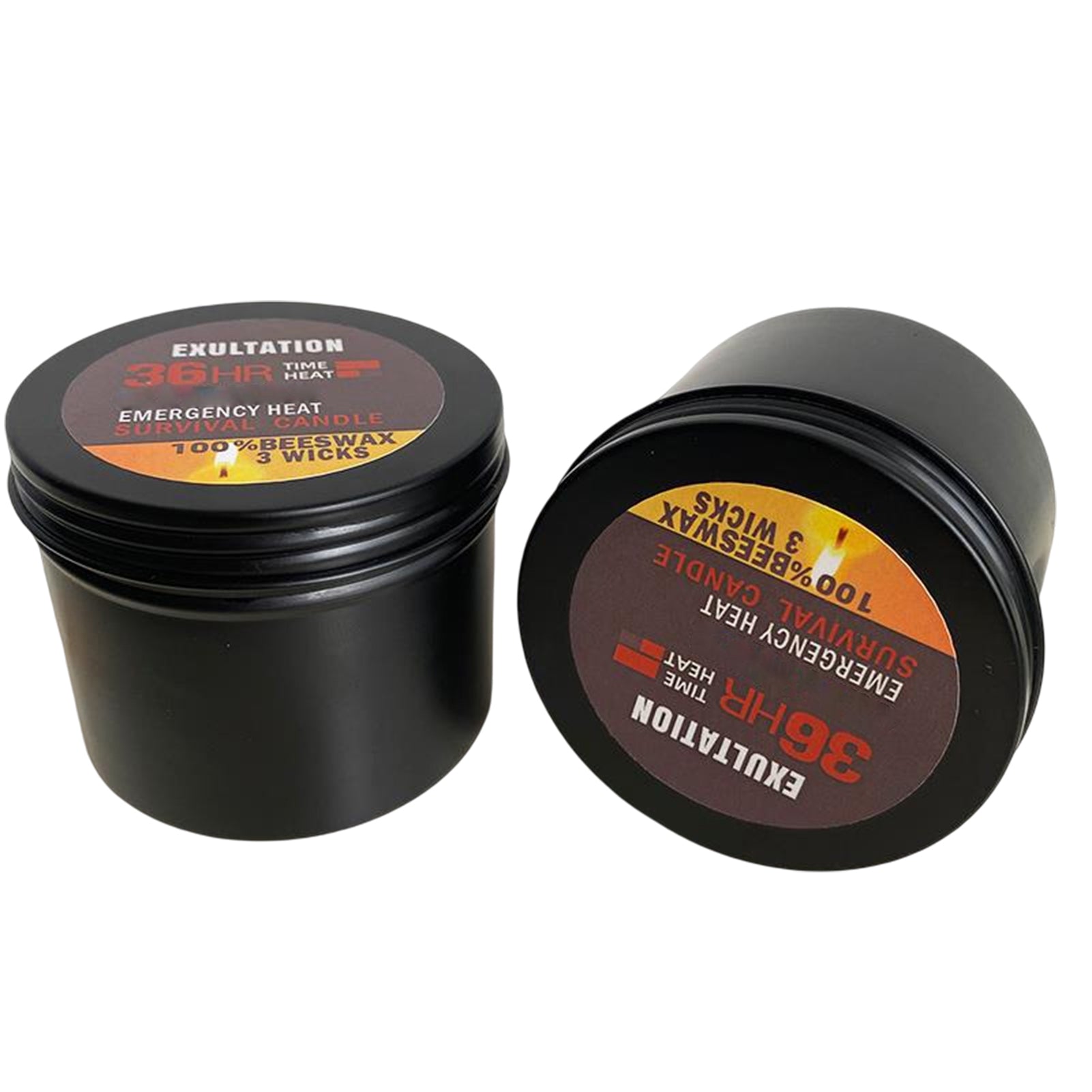 Emergency Candle, Odorless and Eco Friendly, Long Burning Candles for Home, Essential Power Outage Spares with Lid