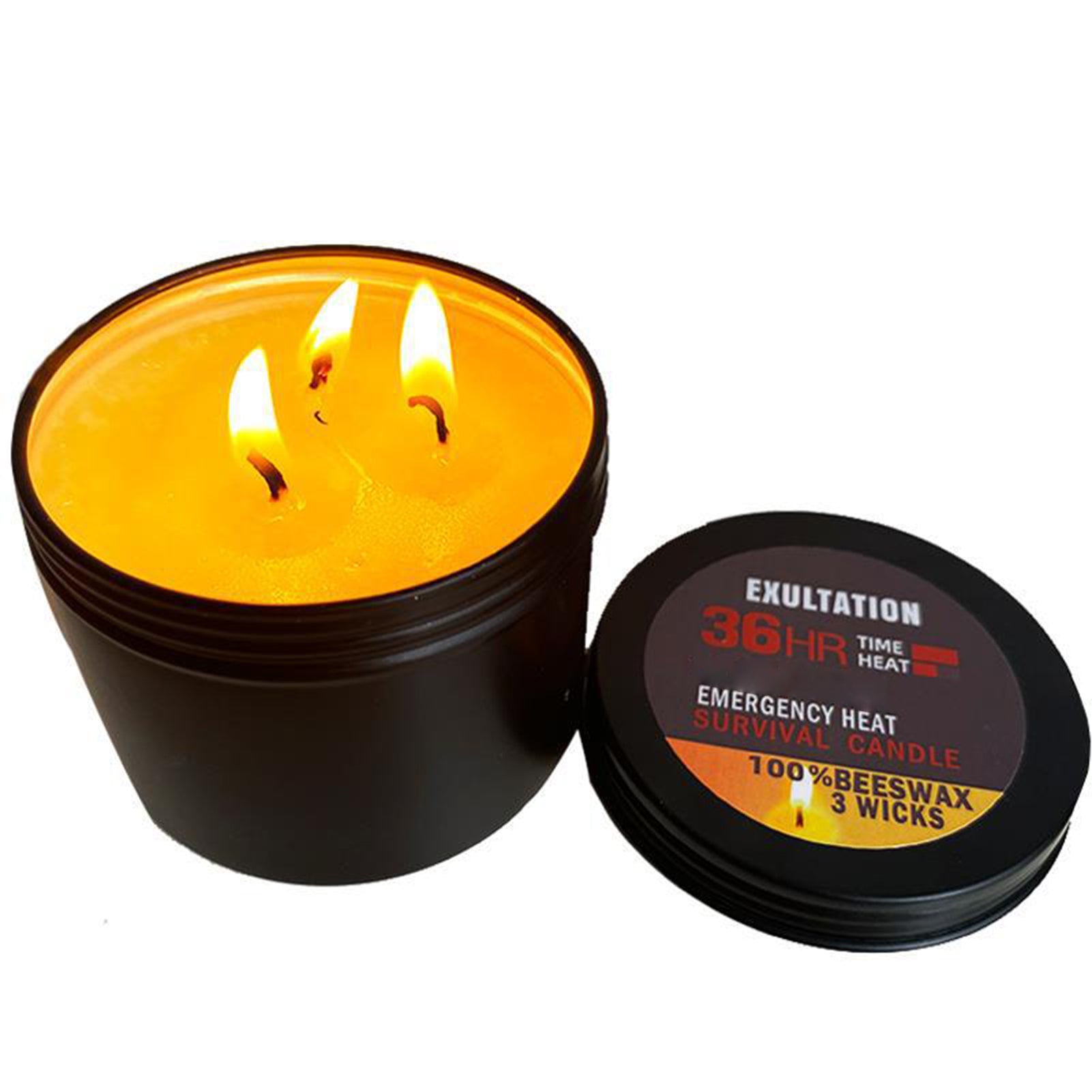 Emergency Candle, Odorless and Eco Friendly, Long Burning Candles for Home, Essential Power Outage Spares with Lid
