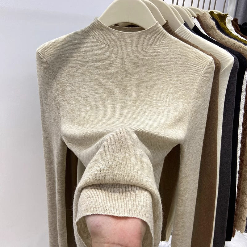 Women's Slim Fit Turtleneck Sweater, Warm Knitwear Pullover, Casual Winter Jumpers, Fashion Base Layer Tops