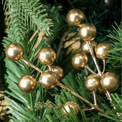 Christmas DIY Floral Wreath Ornament Artificial Berries Red Gold Silver Cherry Stamen Fake Berries  2
