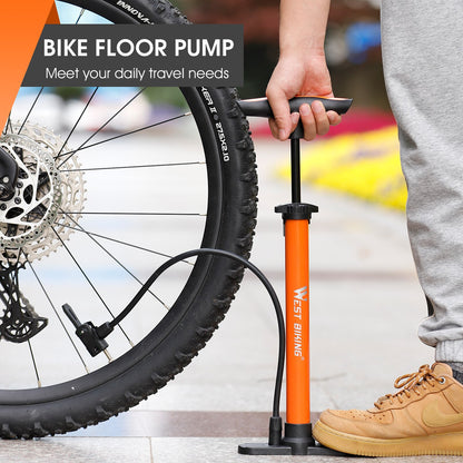 Cycling Floor Pump, High Pressure Air Pump, Schrader Presta Tire Ball Motorcycle Inflator
