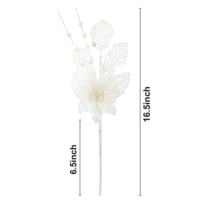 Christmas Decoration for Home, Artificial Glitter Berry Flower Branch, Tree and Party Supplies