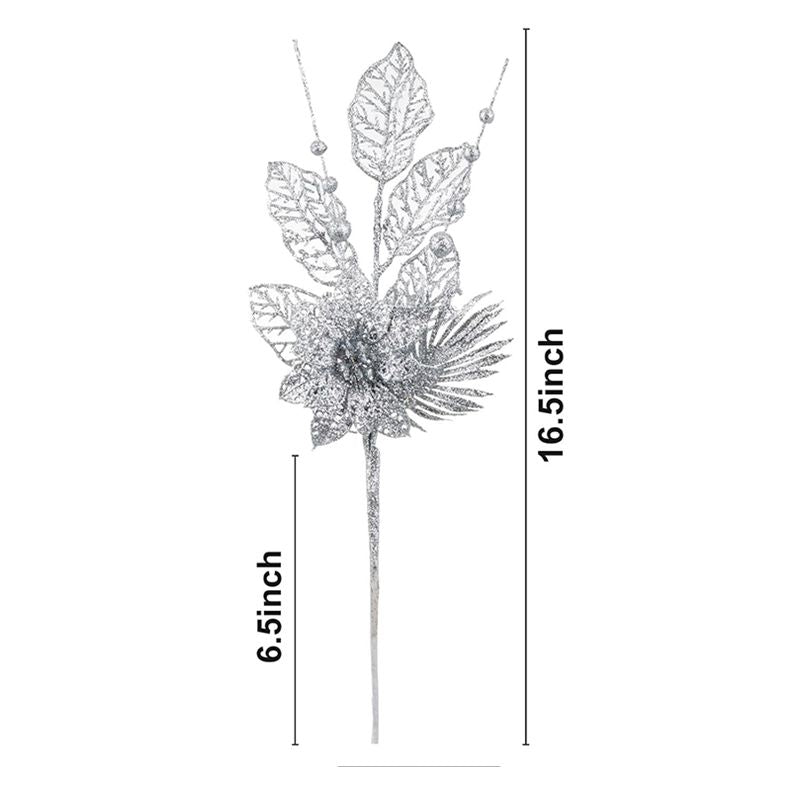 Christmas Decoration for Home, Artificial Glitter Berry Flower Branch, Tree and Party Supplies