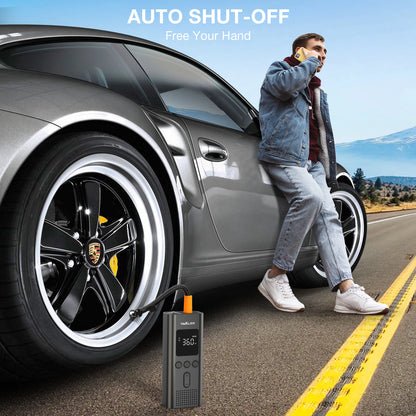 Portable Electric Tire Inflator, Wireless Air Pump, Car Motorcycle Bicycle Air Compressor