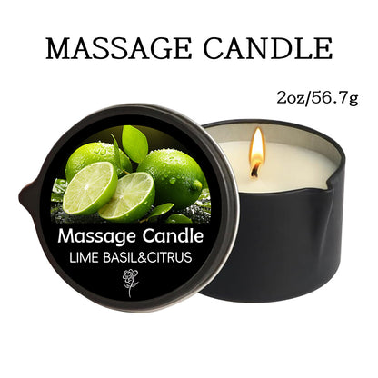 Luxury Aromatherapy Candle, Massage Oil Candle for Stress Relief and Skin Moisturizing, Scented Body Oil