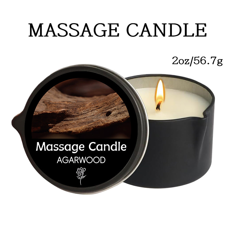 Luxury Aromatherapy Candle, Massage Oil Candle for Stress Relief and Skin Moisturizing, Scented Body Oil