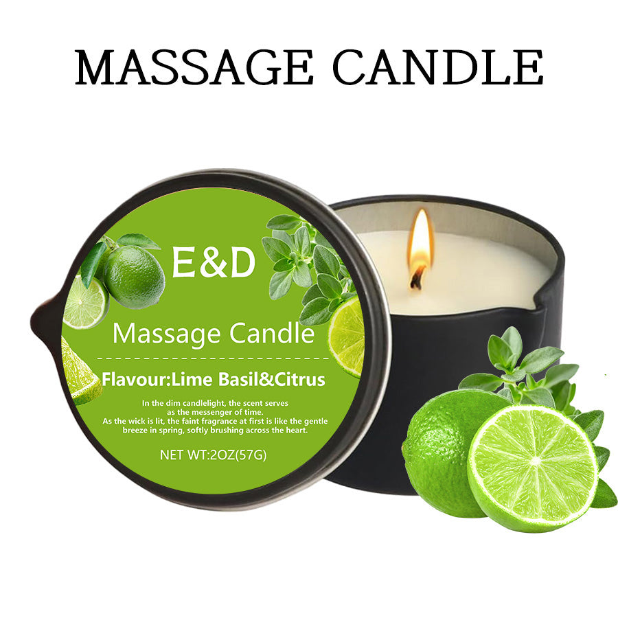 Luxury Aromatherapy Candle, Massage Oil Candle for Stress Relief and Skin Moisturizing, Scented Body Oil