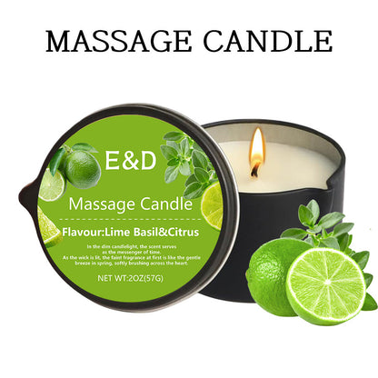 Luxury Aromatherapy Candle, Massage Oil Candle for Stress Relief and Skin Moisturizing, Scented Body Oil